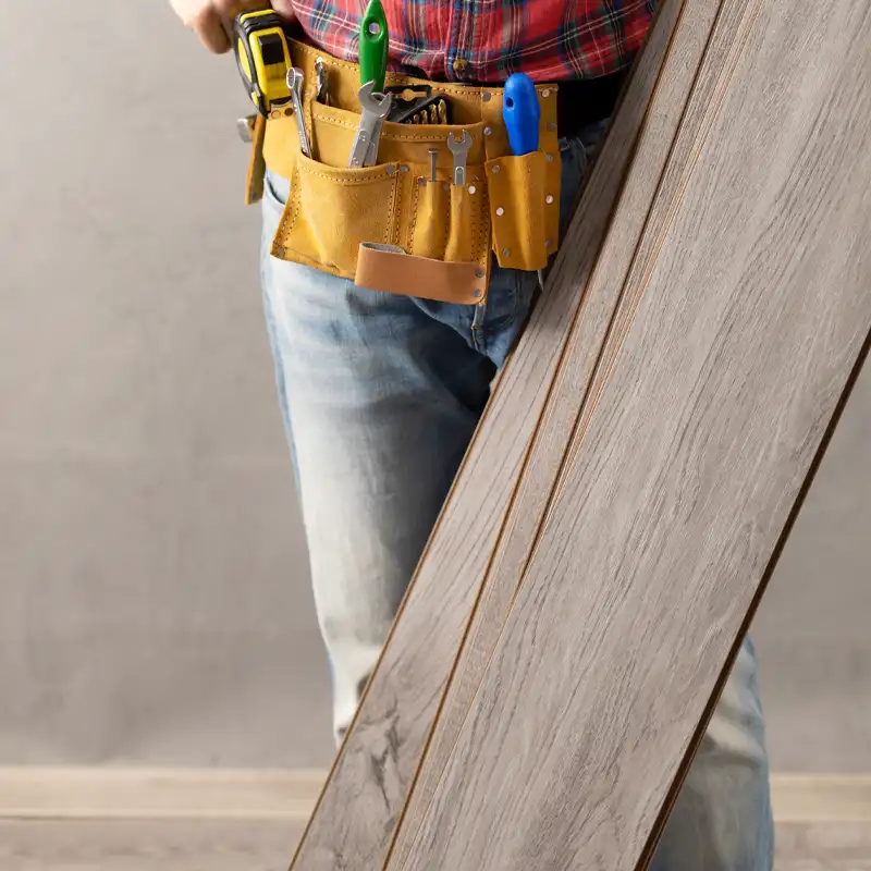 Laminate flooring installation
